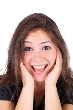 genç esmer duygusal kız