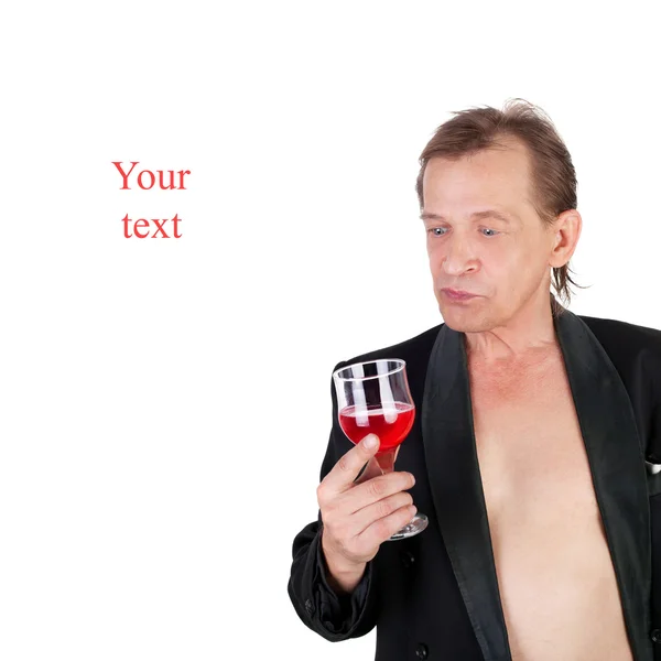 Man with the wine glass — Stock Photo, Image