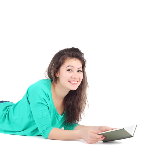 Girl reading a book — Stock Photo, Image