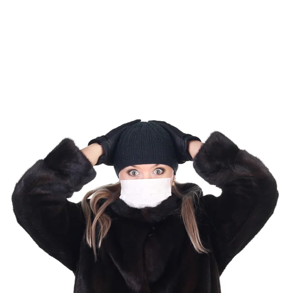 Tyttö talvivaatteissa — kuvapankkivalokuva
