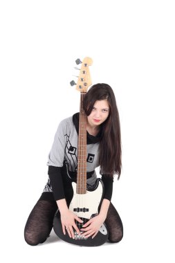 elektro gitar tutan kız