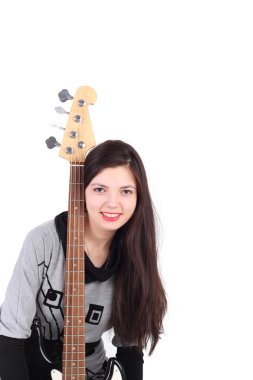 elektro gitar tutan kız