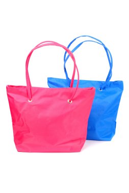 pembe ve mavi çanta