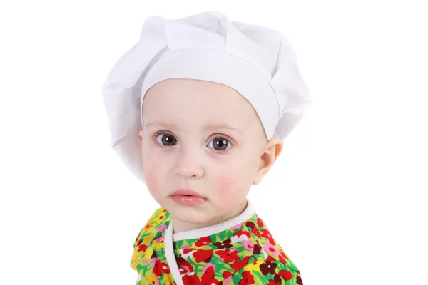 요리사 모자에 아기 — 스톡 사진
