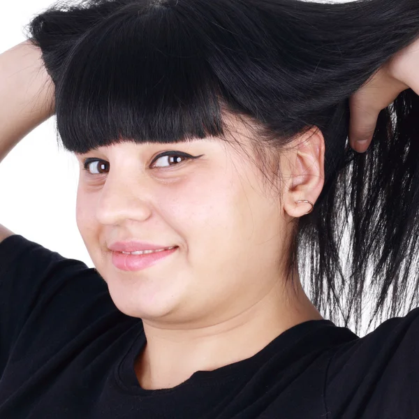 Bright brunette girl — Stock Photo, Image