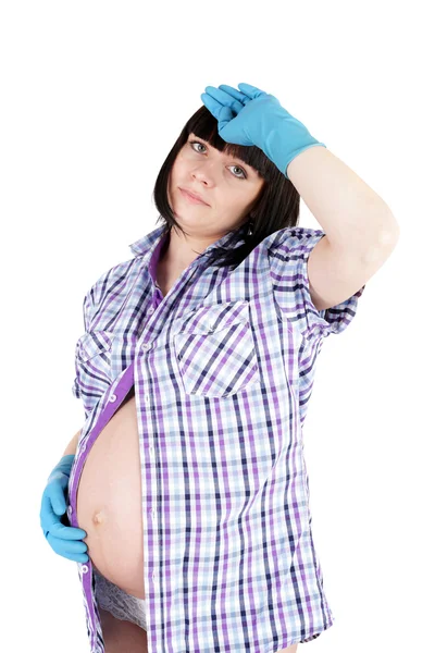 Housewife pregnancy — Stock Photo, Image