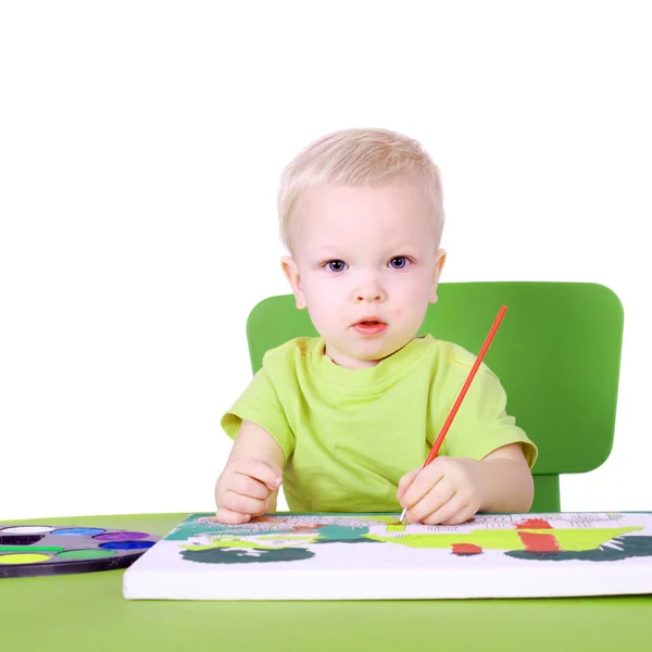 Jungen malen — Stockfoto