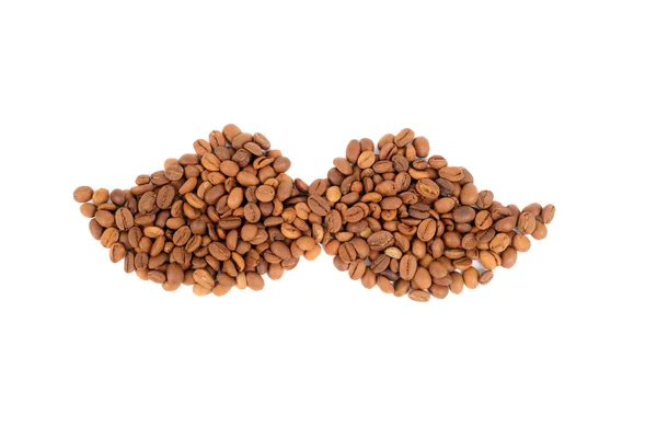 Moustache from coffee beans — Stock Photo, Image