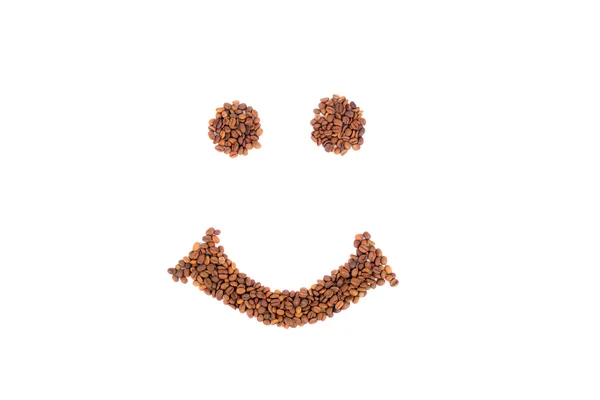 Smile from coffee beans — Stock Photo, Image