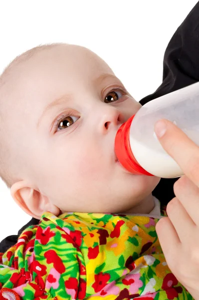 우유를 빠는 아기 — 스톡 사진