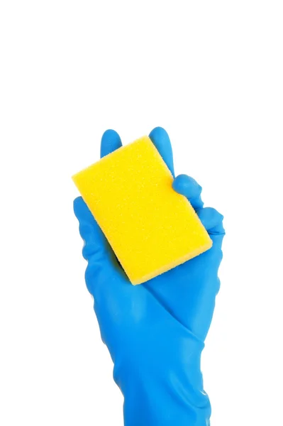 Hand in the rubber gloves — Stock Photo, Image