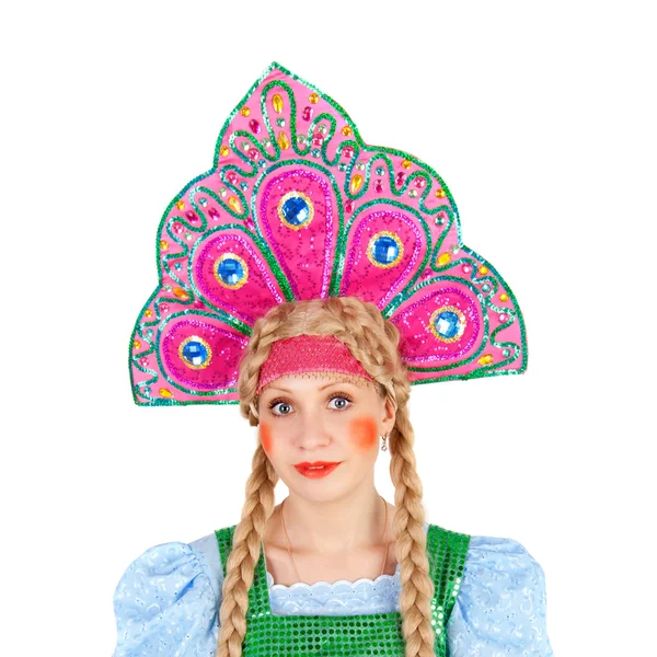 Meisje in de kokoshnik — Stockfoto