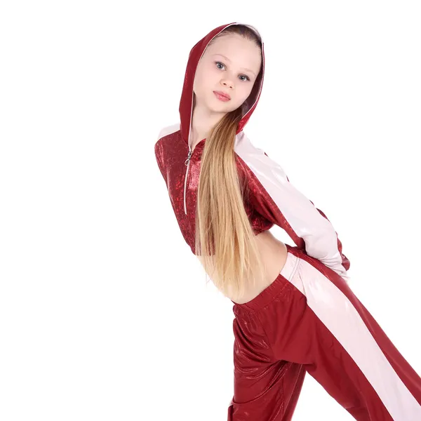 Chica en el traje de entrenamiento — Foto de Stock