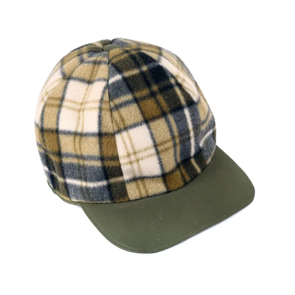 Green checked cap — Stock Photo, Image