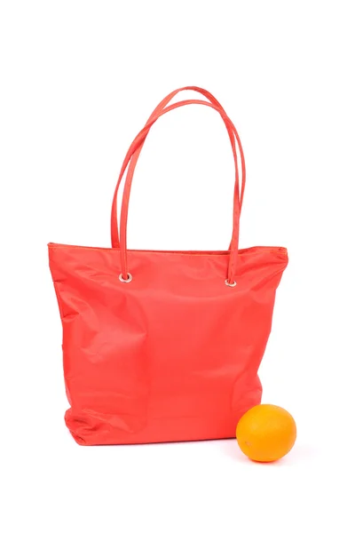 Narancs és táska — Stock Fotó