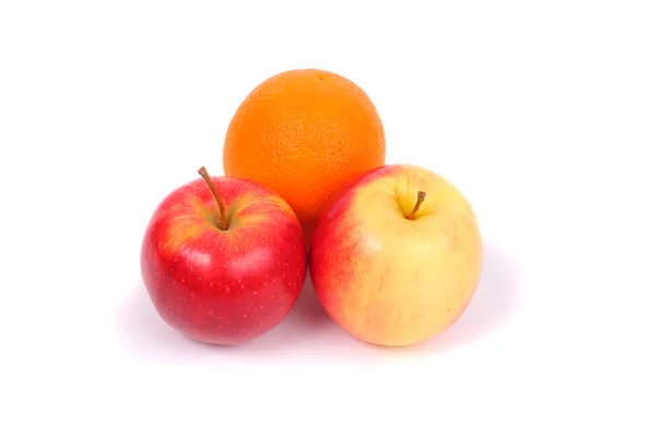 Manzanas y naranja — Foto de Stock