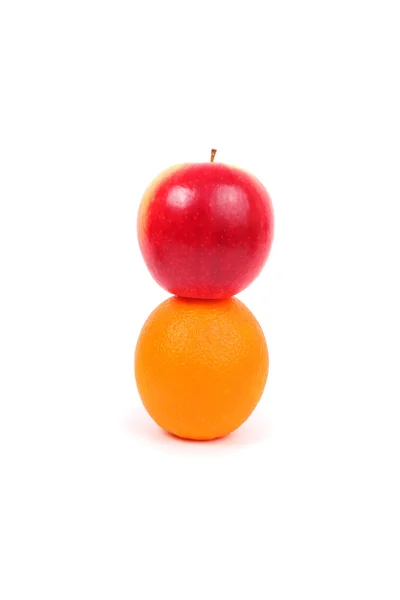 Manzana y naranja — Foto de Stock