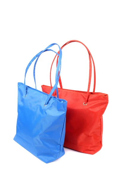 Bolsas rojas y azules — Foto de Stock