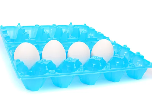 Eggs in container — Stock Photo, Image