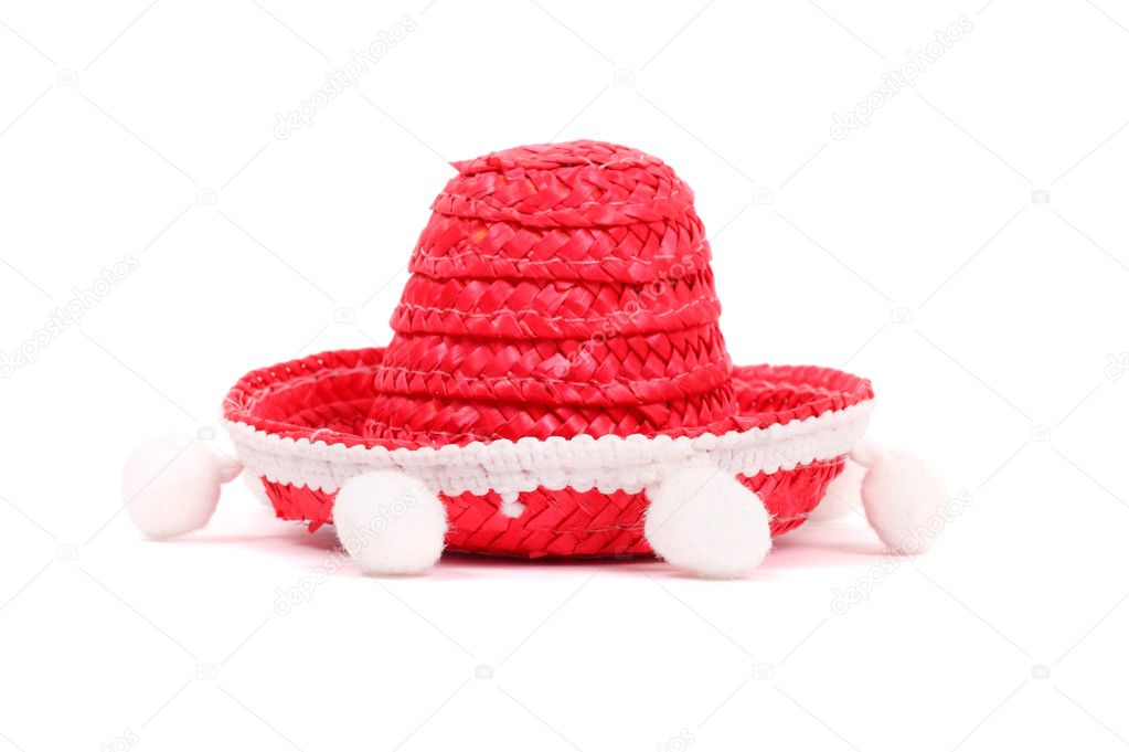 Red and white sombrero