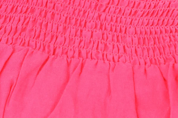 Pink goffer row textile — Stock Photo, Image