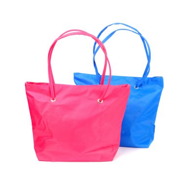 pembe ve mavi çanta