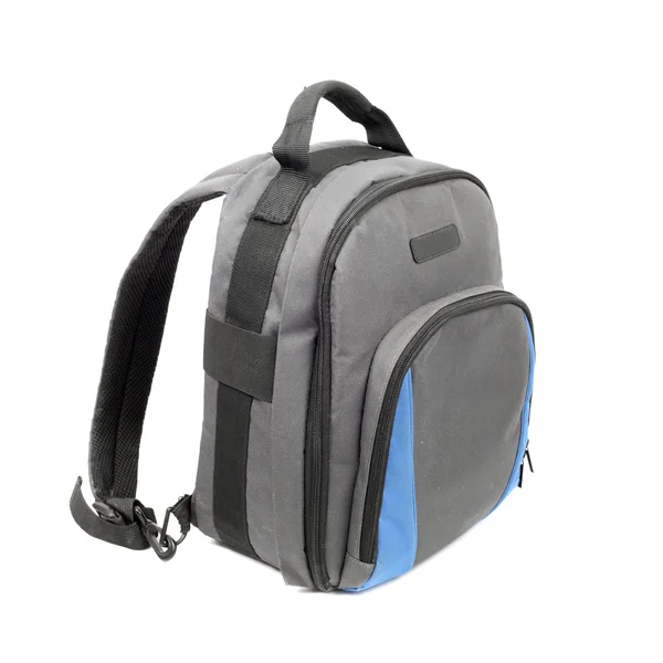 Blauer und grauer Rucksack — Stockfoto