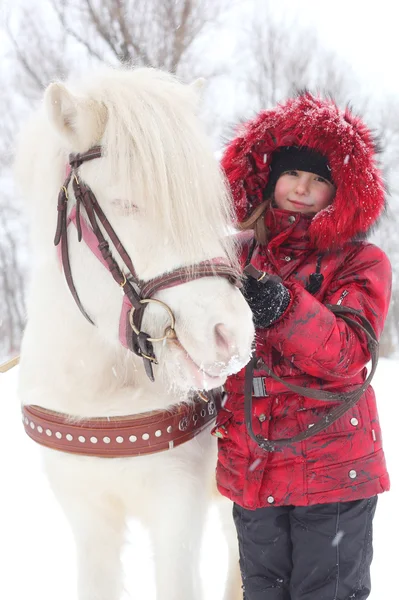 Bambino e cavallo — Foto Stock