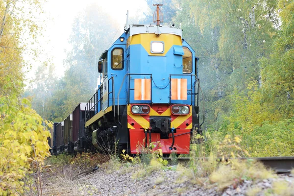 Autumn locomotive — Stock Photo, Image