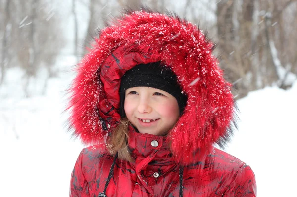 Zimní dívka venku — Stock fotografie