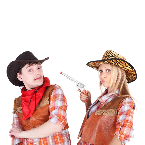 Cowboy and cowgirl — Stock Photo, Image