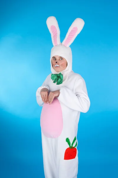 Man in the costume of  hare — Stock Photo, Image