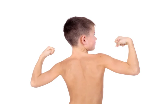 Muchacho demostrando sus músculos —  Fotos de Stock