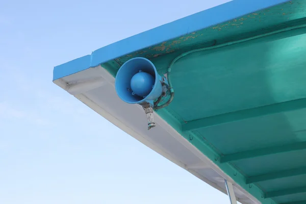 Megaphone on ship — Stock Photo, Image