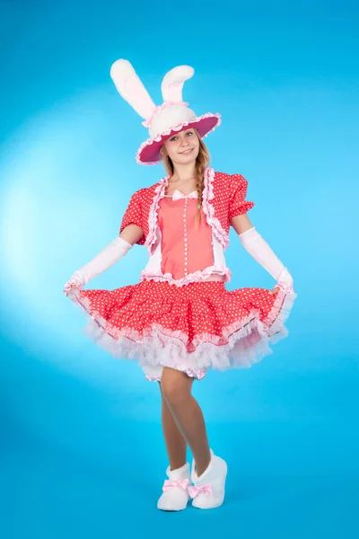 Cute little hare actress — Stockfoto