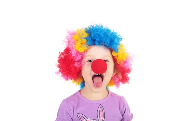 Crazy clown little child — Stock Photo, Image