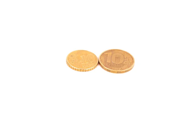 Cent i copecks monety — Zdjęcie stockowe
