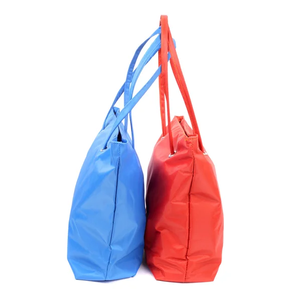 Bolsas rojas y azules — Foto de Stock