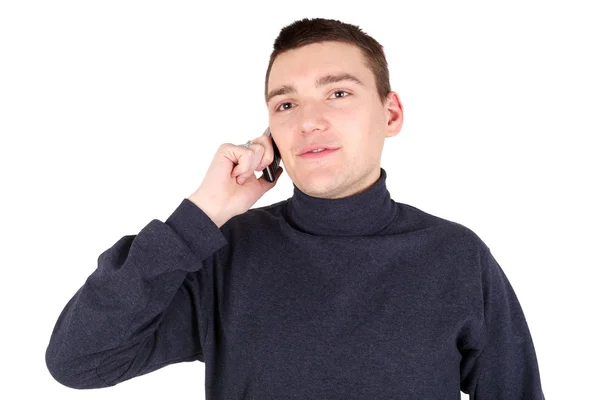 Mannen som talar med mobiltelefon — Stockfoto