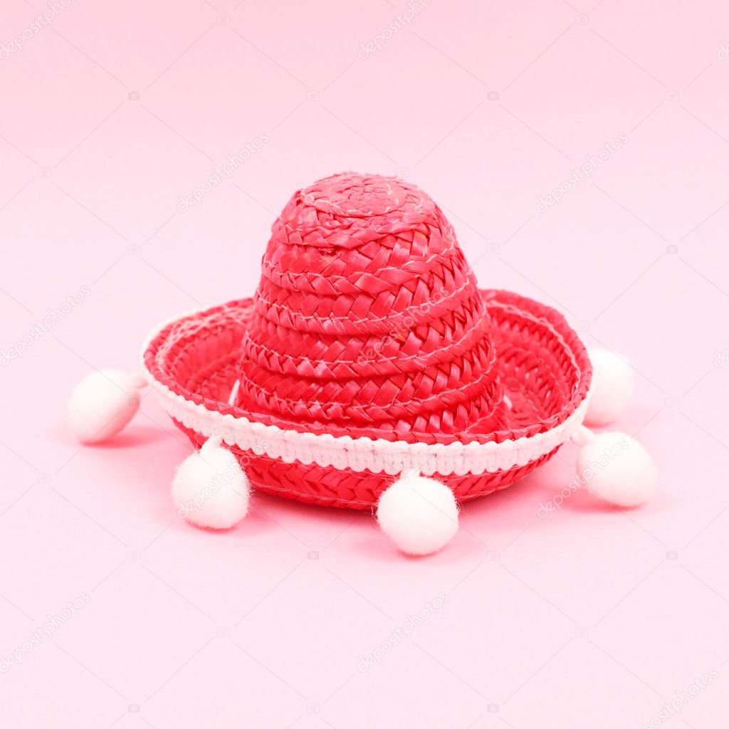 Red and white sombrero