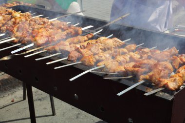 Park shashlyk yapımı