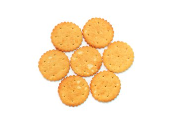 parlak sarı yuvarlak krakeri