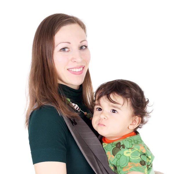 Jovem mãe com seu bebê — Fotografia de Stock