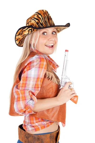 Giovane cowgirl — Foto Stock