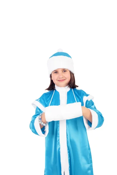 Fille dans le costume de la jeune fille des neiges — Photo