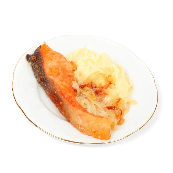 Рыба и картофель — стоковое фото