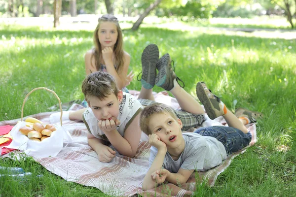 Children summer picnic — Stock Photo, Image