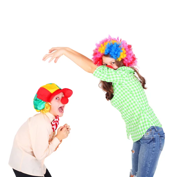 Cute little clowns — Stock Photo, Image