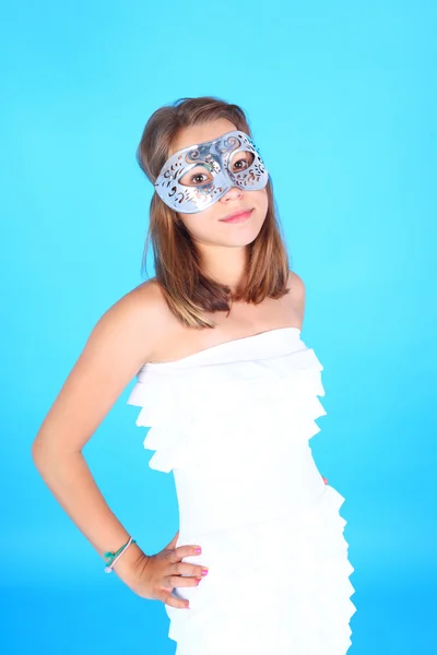 Girl in the carnival mask — Stock Photo, Image
