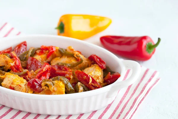 Ragout Made Thon Sweet Pepper Mediterranean Cuisine French Cuisine Side — Stock Photo, Image